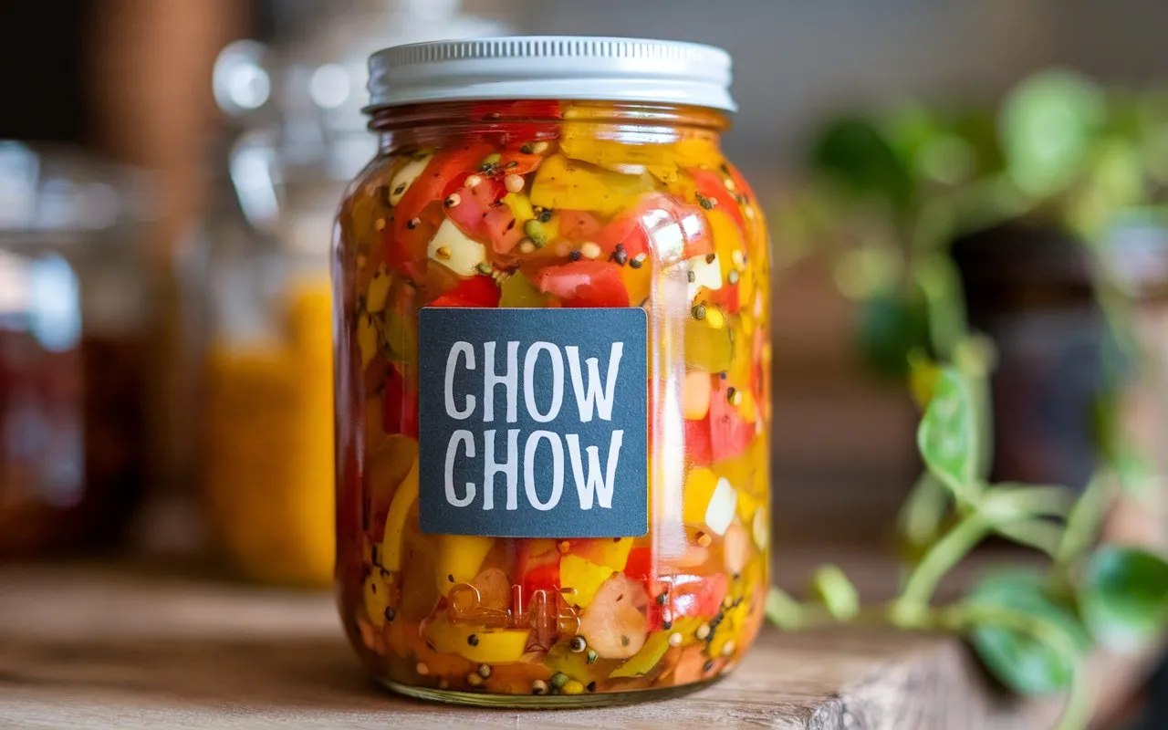 a-photo-of-a-jar-filled-with-chow-chow-relish-the chow chow recipe