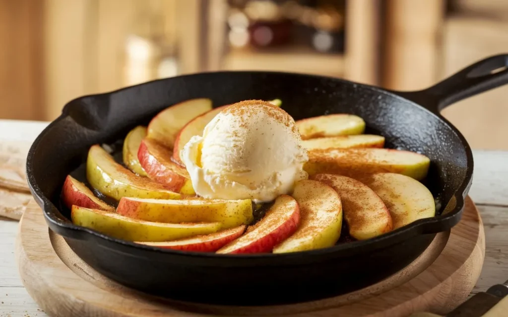 fried-apples-in-a-skillet fried apples recipe